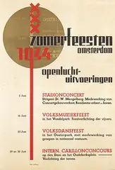Fré Cohen, zomerfeesten amsterdam, 1934, poster