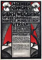 Aart van Dobbenburgh, Algemeen congres voor Dienstweigering Utrecht, 1925, poster
