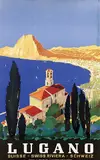 Daniele Buzzi, Lugano Swiss Riviera, 1945, poster