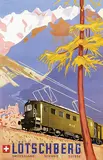 Erich Hermes, Lötschberg Switzerland, 1949, poster
