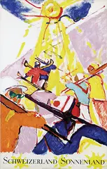 Hans A. Falk, Schweizerland Sonnenland, 1957, poster