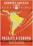 Ottomar Anton, HAPAG Kosmos Pasajes a Europa, poster