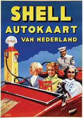 Charles Burki, Shell Autokaart van Nederland, 1936, poster