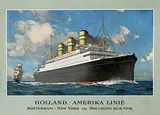 Holland-Amerika Linie Statendam Rotterdam-New York by illegible signature, poster, sold Dec 2015