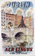 Auguste Melai, Fly Aer Lingus Dublin, 1952, poster