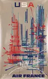 Georges Mathieu, Air France USA, 1967, poster