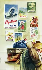Joop H. van Heusden, Fly there by KLM, poster
