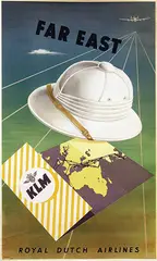 Auguste Melai, KLM Far East (by Lockheed Constallation), 1953, poster