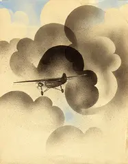 Charles H. de Stuers, Before text (KLM rondvluchten Schiphol Waalhaven), 1932, poster