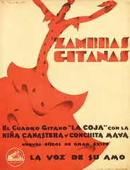 Ernesto Guasp, Zambras Gitanas La voz de su amo (His masters voice), poster