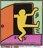 Keith Haring, National coming out day? National gay rights advocates, 1988, poster