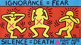 Keith Haring, Ignorance=Fear Silence=Death Fight aids act up, 1989, poster