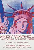 Andy Warhol, 10 Statues of Liberty Lavignes-Bastille Paris, 1985, poster