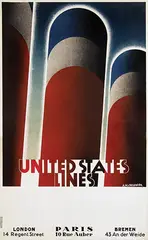 Cassandre, United States Lines, 1929, poster