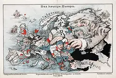 F. Boscowits, Das Heutige Europa, 1897, poster