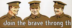 Gerald Wood, Join the brave throng that goes marching along, 1915, poster