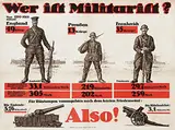 Louis Oppenheim, Wer ist Militarist? Also!, 1914, poster