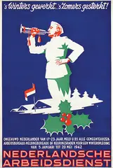 Monogram Sj, Nederlandsche Arbeidsdienst, 1941, poster