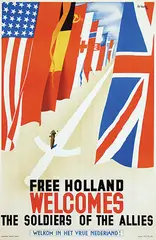 Pat Keely, Free holland Welcomes the Soldiers of the Allies, 1944, poster