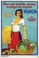 Viviano Codazzi, Pour avoir de belles récoltes employer les engrais "Manon", poster