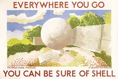 Graham V. Sutherland, Everywhere you go you can be sure of Shell The Great Globe, poster
