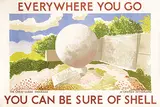 Graham V. Sutherland, Everywhere you go you can be sure of Shell The Great Globe, poster