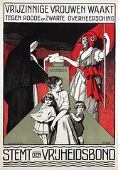 Jan H. Franken, Vrijzinnige Vrouwen Waakt Stemt den Vrijheidsbond, poster