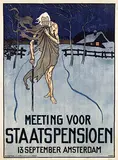 Albert Hahn, Meeting voor Staatspensioen, 1914, poster