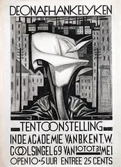 Willem Klijn, De Onafhankelijken Tentoonstelling Academie van B.K. en T.W., 1921, poster