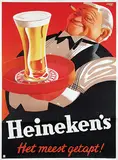 Eppo Doeve, Heineken's Bier Het meest getapt!, 1948, poster