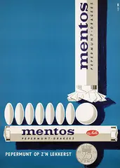 Wout Kor, Mentos Pepermunt op z'n lekkerst, 1960, poster