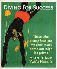 Willard F. Elmes, Diving For Succes, 1929, poster