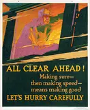 Willard F. Elmes, All Clear Ahead!, 1929, poster