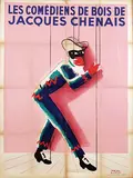 Paul Colin, Les Comédiens de bois de Jacques Chenais, 1945, poster