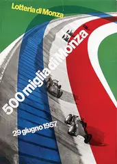 Max Huber, 500 miglia di Monza, 1957, poster