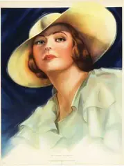 Fernand Toussaint, without text (lady with hat), poster