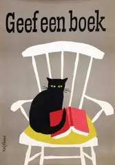Kees Kelfkens, Geef een boek, 1958, poster