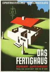 Walter E. Müller, Exportmusterschau Stuttgart Das Fertighaus, 1947, poster