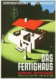 Walter E. Müller, Exportmusterschau Stuttgart Das Fertighaus, 1947, poster