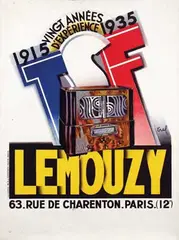 Erel, Lemouzy Radio Paris, 1935, poster