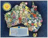 George Santos, Shell Australia, Decorative Flower Map, poster
