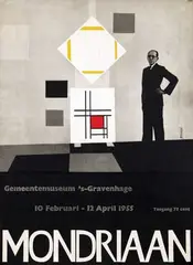 Bertram A.T. Weihs, Gemeentemuseum 'S-Gravenhage Mondriaan, 1955, poster