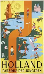 Guust Hens, Holland Paradijs der jongeren, poster