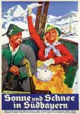 Monogram Le, Sonne und Schnee in Südbayern, poster