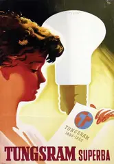 Initials F.Y., Tungsram Superba, 1956, poster