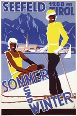 Hubert Lechner, Seefeld Tirol Sommer und Winter, poster