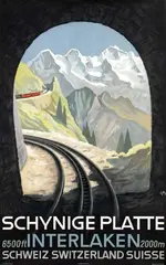 Alex W. Diggelmann, Schnynige Platte Interlaken, 1935, poster