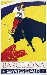 Henri Ott, Swissair Barcelona, 1951, poster