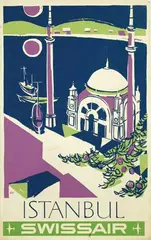Henri Ott, Swissair Istanbul, 1951, poster