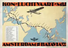 KLM Amsterdam=Batavia by Hendrik Gerard de Smit, 1932, poster, sold Jun 2015